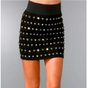 Black Studded Skirt